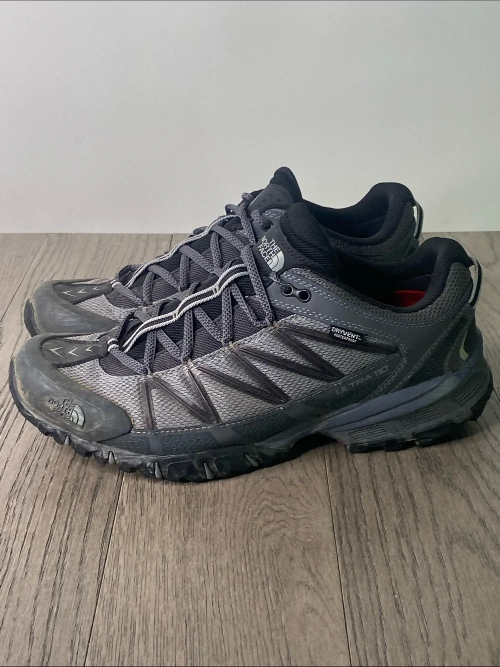 The North Face Men’s Ultra 110 Trail Shoes in Gray and Black Size 11.5 - Dirty